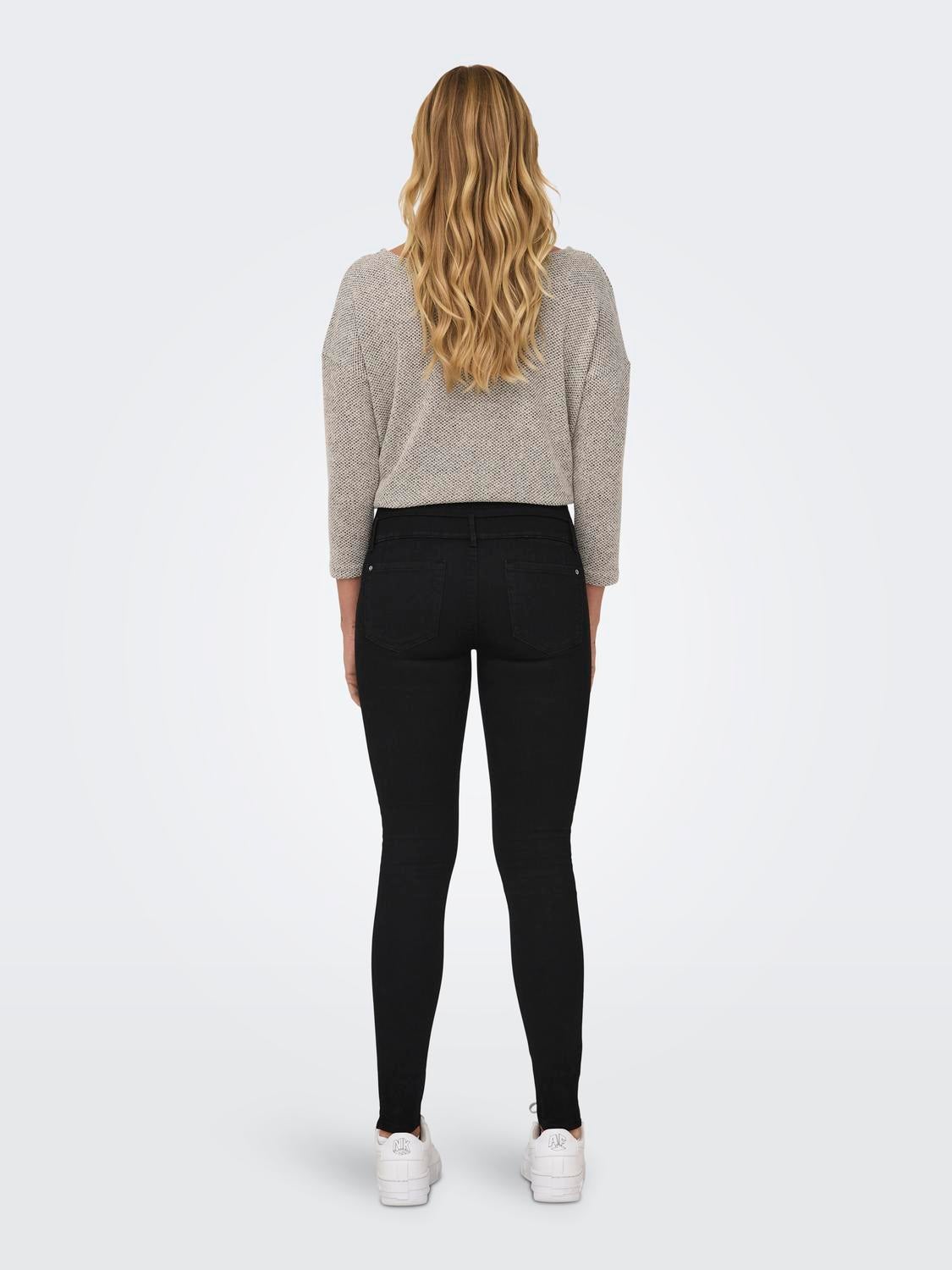 ONLROYAL Hohe Taille Skinny Fit Jeans Black Denim