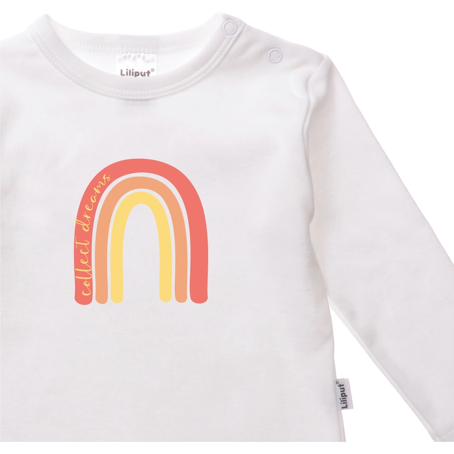 Liliput Langarmshirt Regenbogen weiss-gelb
