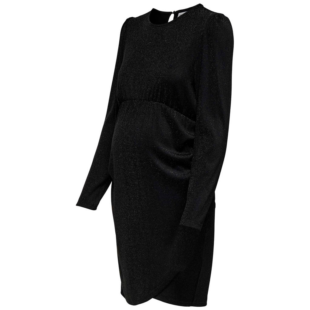 ONLY MATERNITY zwangerschaps little black dress glitter zwart