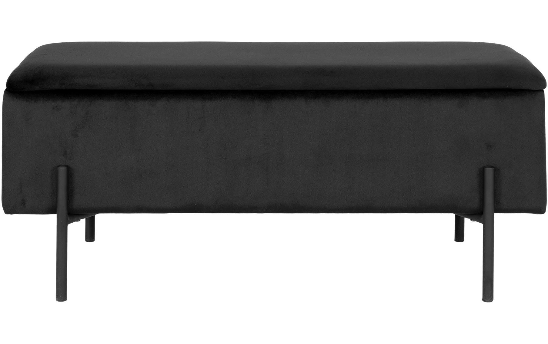 Sitztruhe Watford 36.5 x 95 x 46 cm, Schwarz<br>Sitzbank mit Stauraum