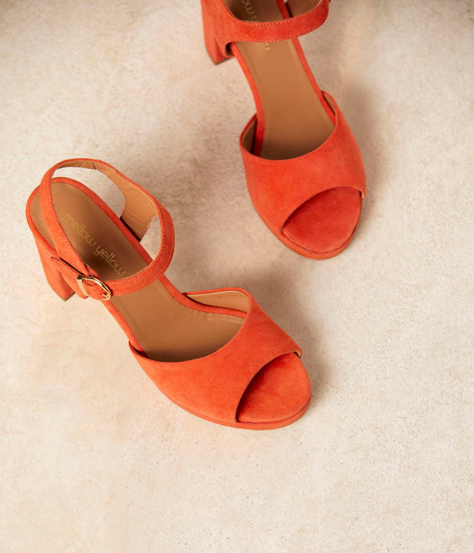 Sandales orange Sergia