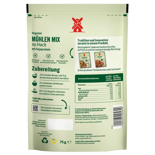 Rügenwalder Mühlen Mix No Hack VEGAN
