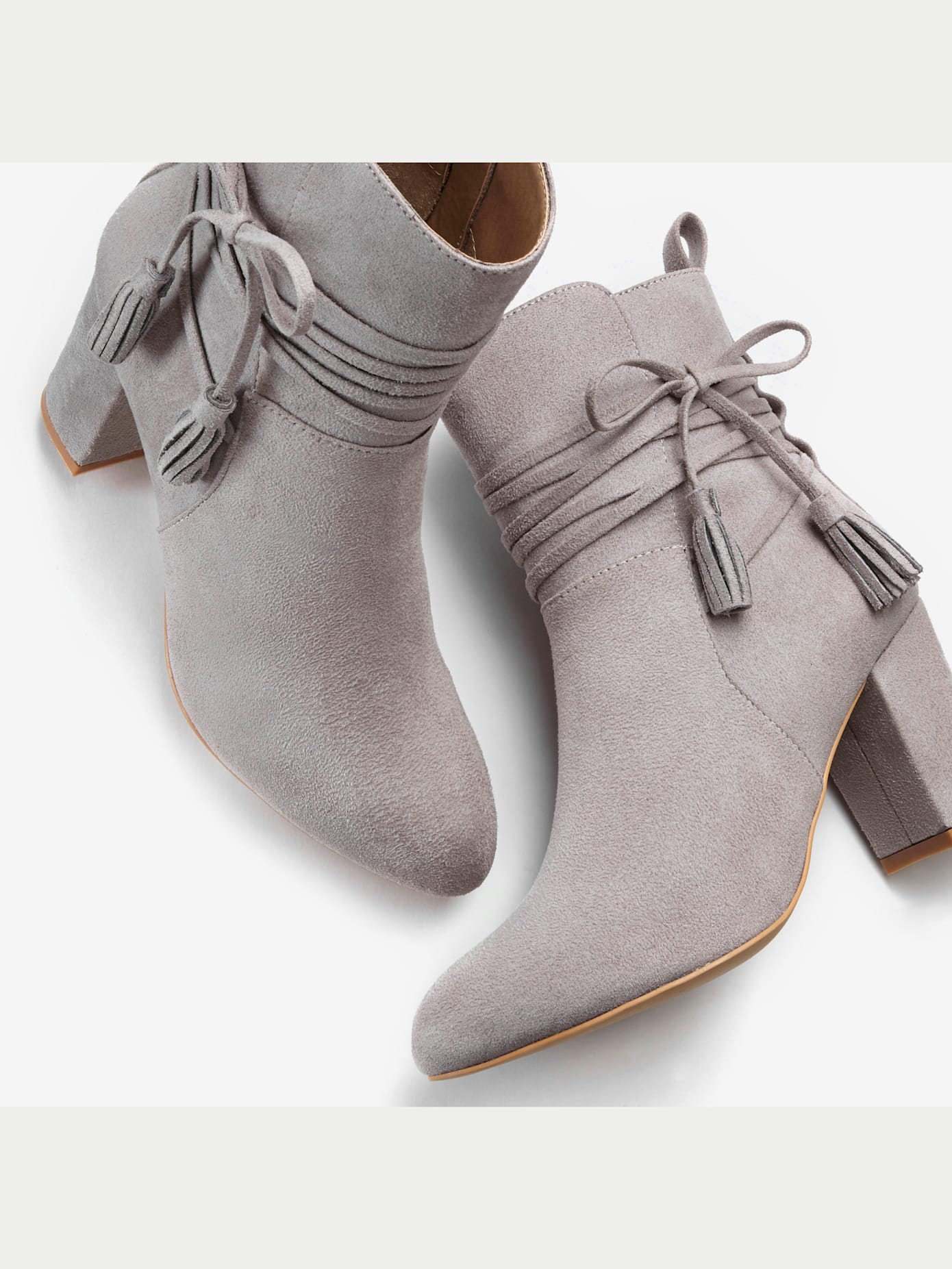 Bottines liens à nouer raffinés et laçage