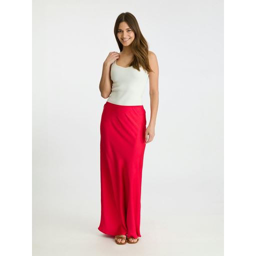 Neo Noir Vicky Heavy Sateen Nederdel, Red, 36