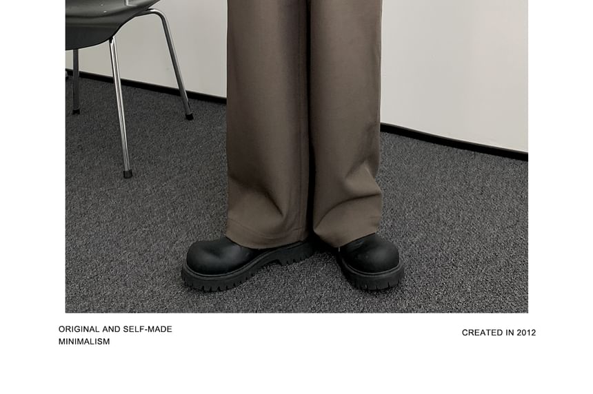 DAZO Studios - Mid Rise Plain Straight Leg Dress Pants