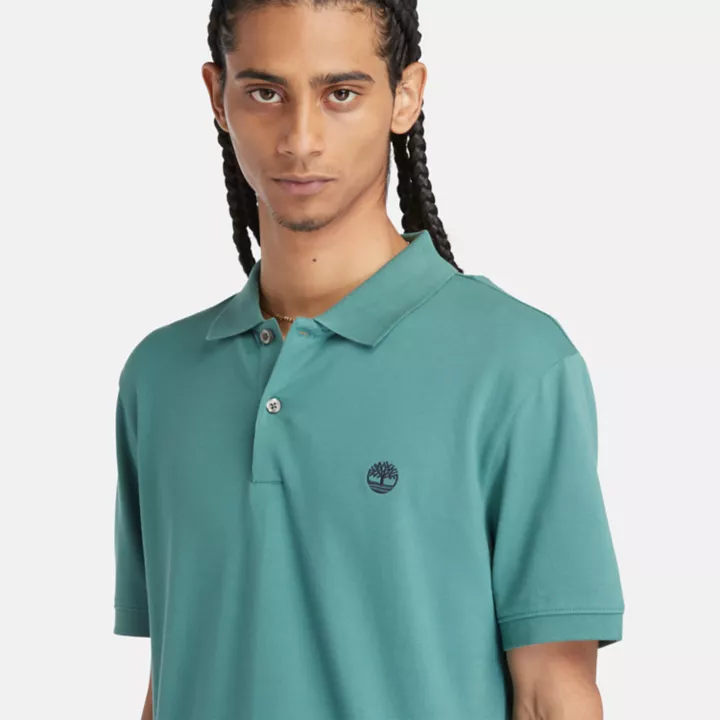 Polo stretch Merrymeeting River pour homme en bleu sarcelle
