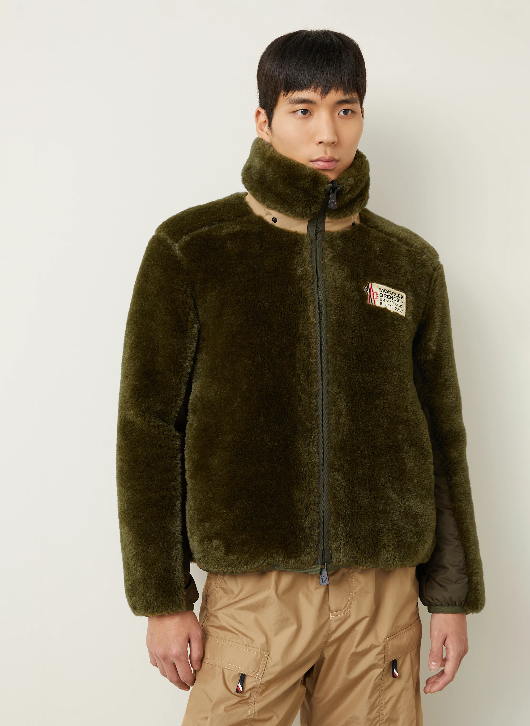 MONCLER GRENOBLE Teddyfell-Jacke WENGI zum Wenden