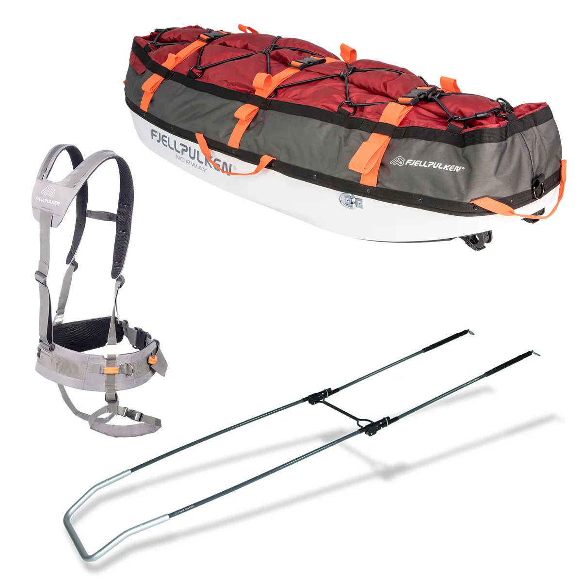 Fjellpulken Touring 125 M/Std Drag Og Touring Sele Red