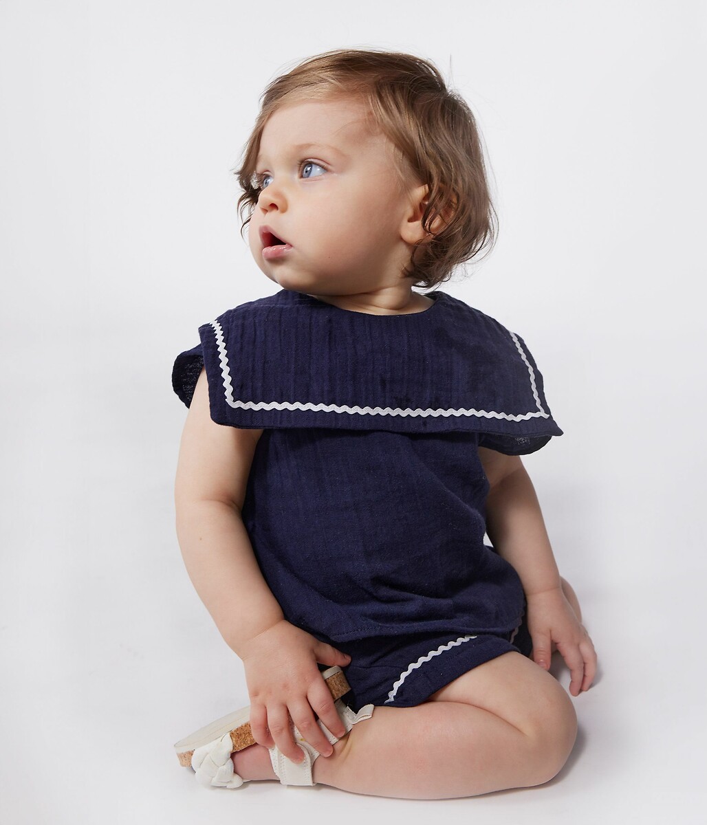 PETIT BATEAU<br>Conjunto de 2 peças em algodão, estilo marinho