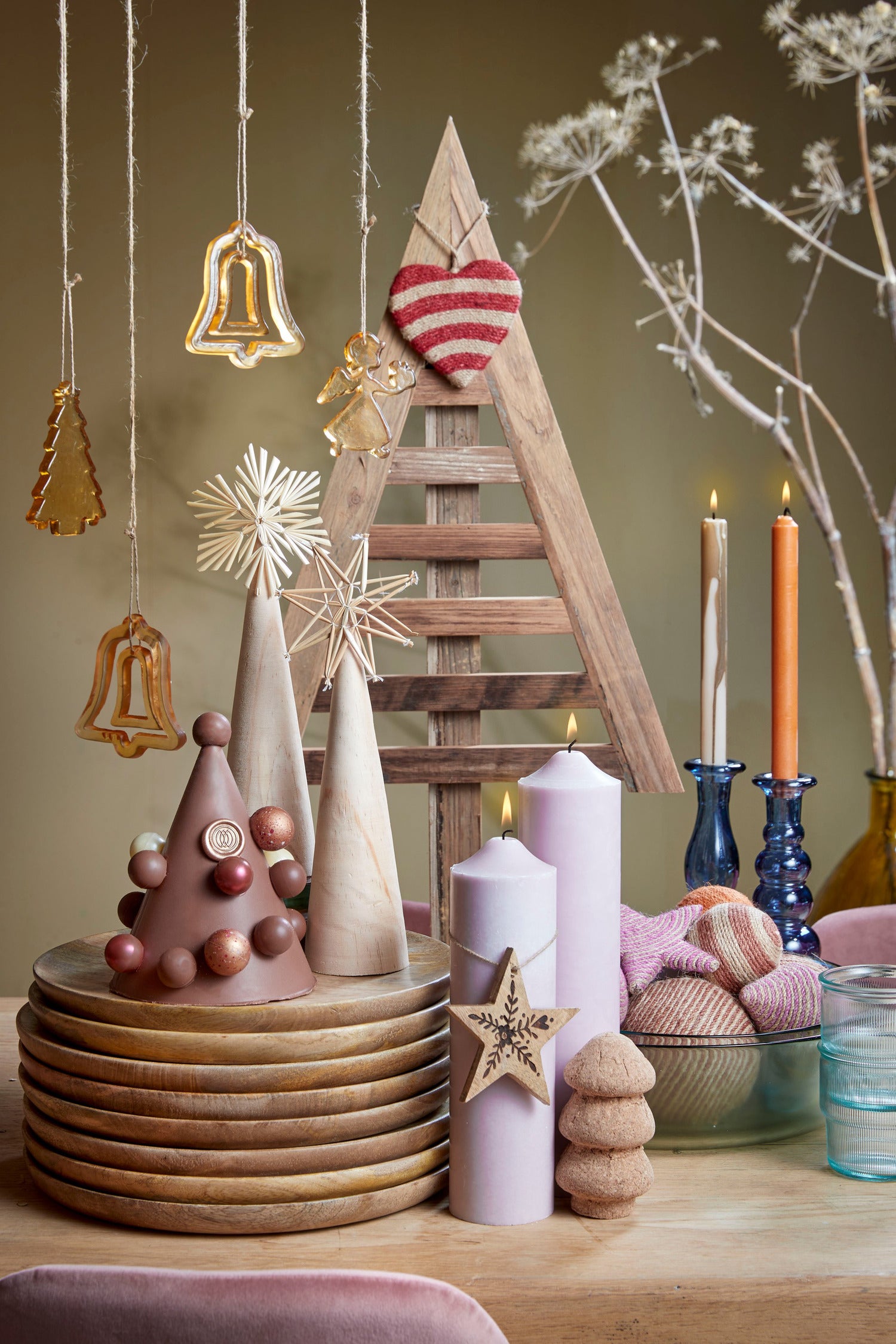 Mica Decorations bord Duko bruin D 30 H 2 cm