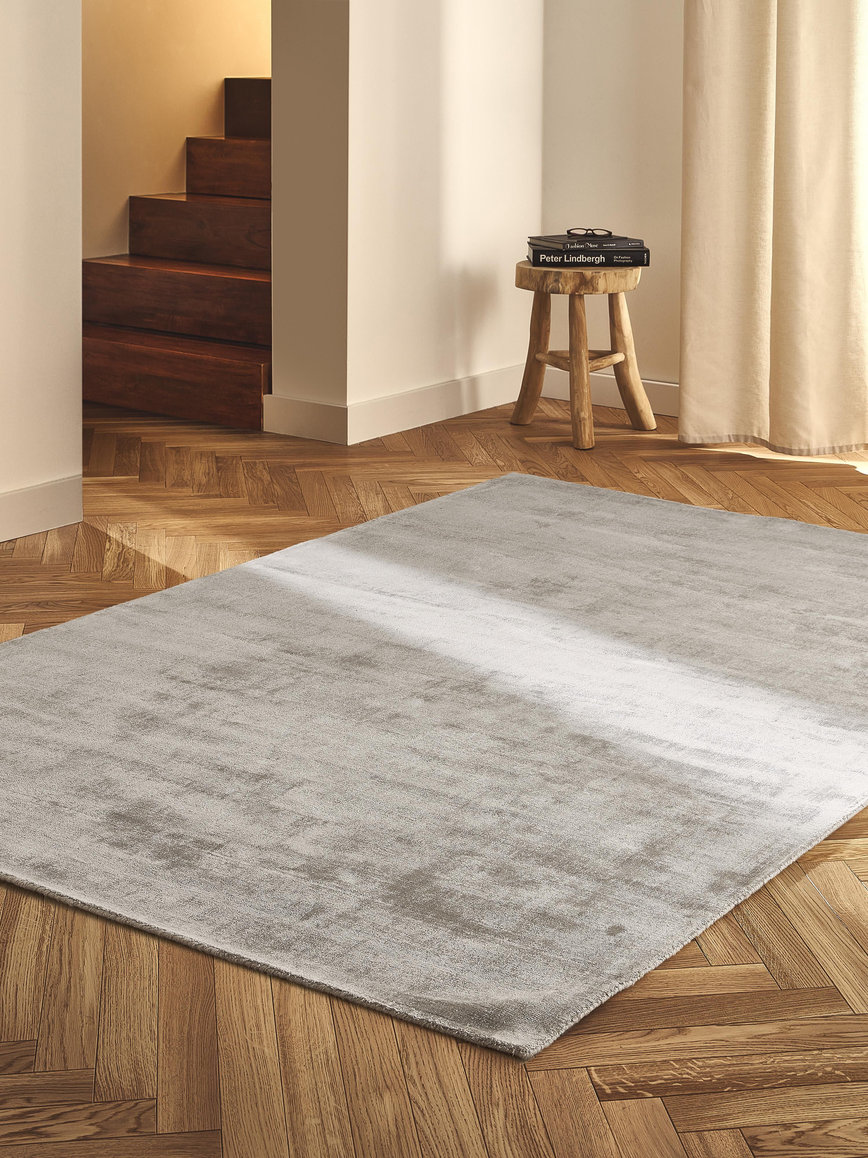 Handgeweven viscose vloerkleed Jane