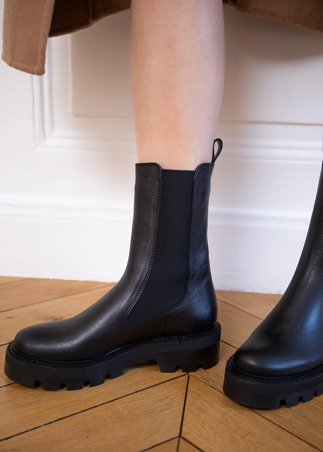 BOOTS PALOMA CUIR NOIR