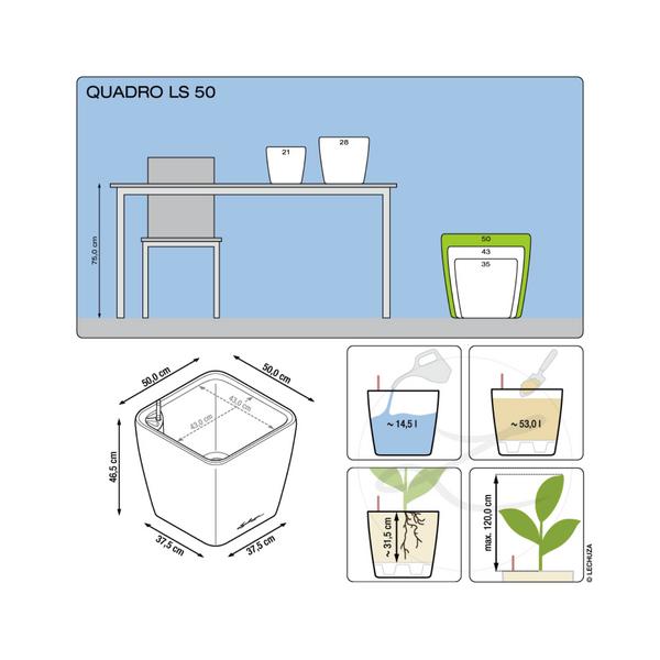 LECHUZA® QUADRO LS, All-in-One-Set