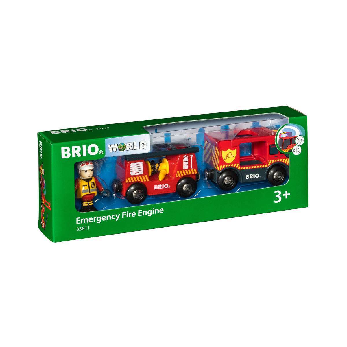 BRIO Spiel Feuerwehr-Leiterfahrzeug mit Licht & Sound