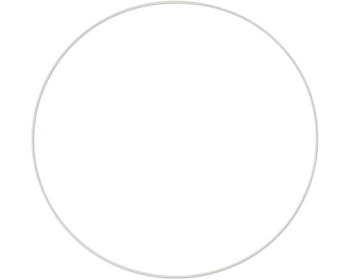Metalen ring, wit, 50x0,4 cm