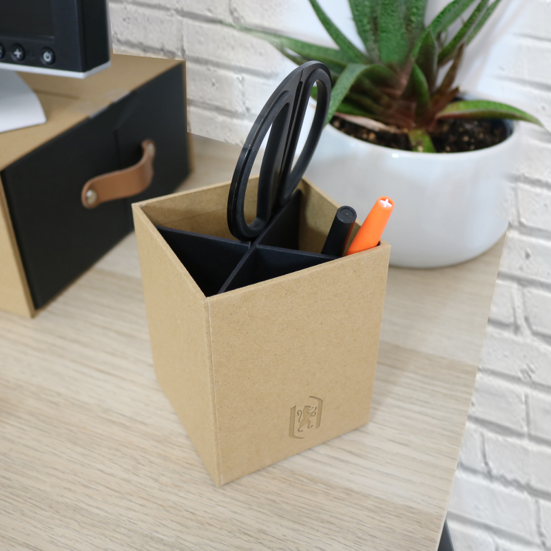 Pot A Crayons 4 Compartiments Oxford Savana Recyclé