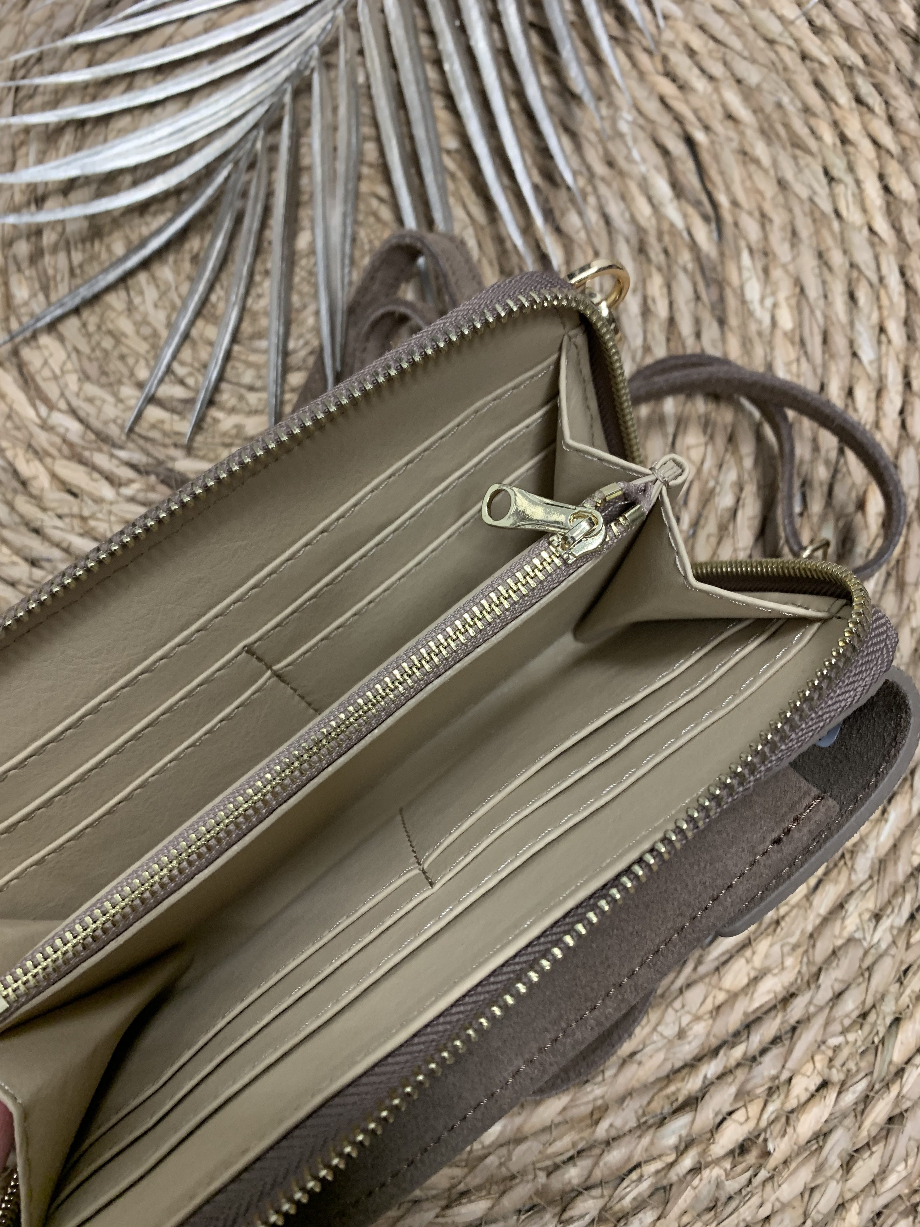 Mia Phone Bag - Suede Taupe