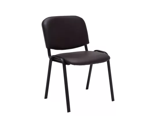 Chaise visiteur assise rembourrée marron 53 x 53 x 83 cm BUR10071