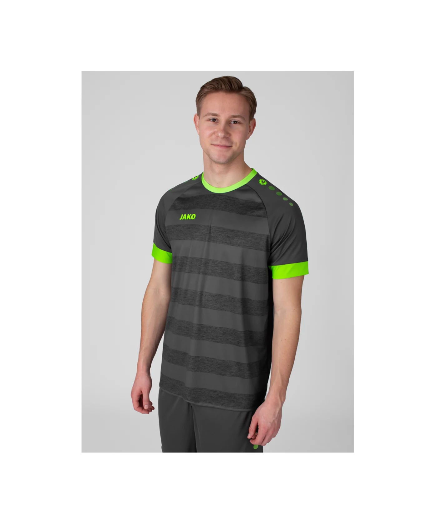 JAKO Celtic Melange KA Trikot Grau Grün F833