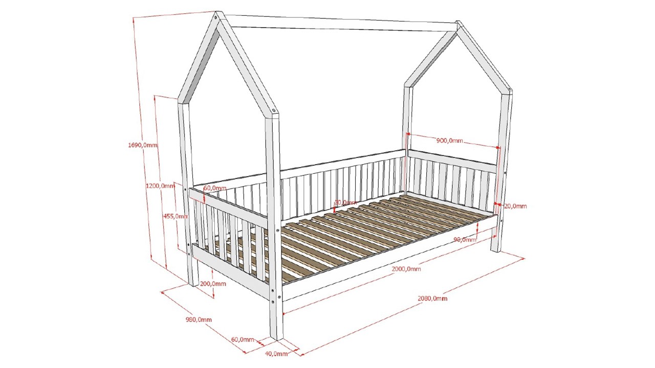 Huisbed Cabane eik