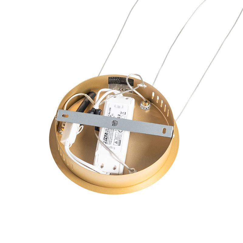 Hanglamp goud incl. LED 3-staps dimbaar 3-lichts - Rondas