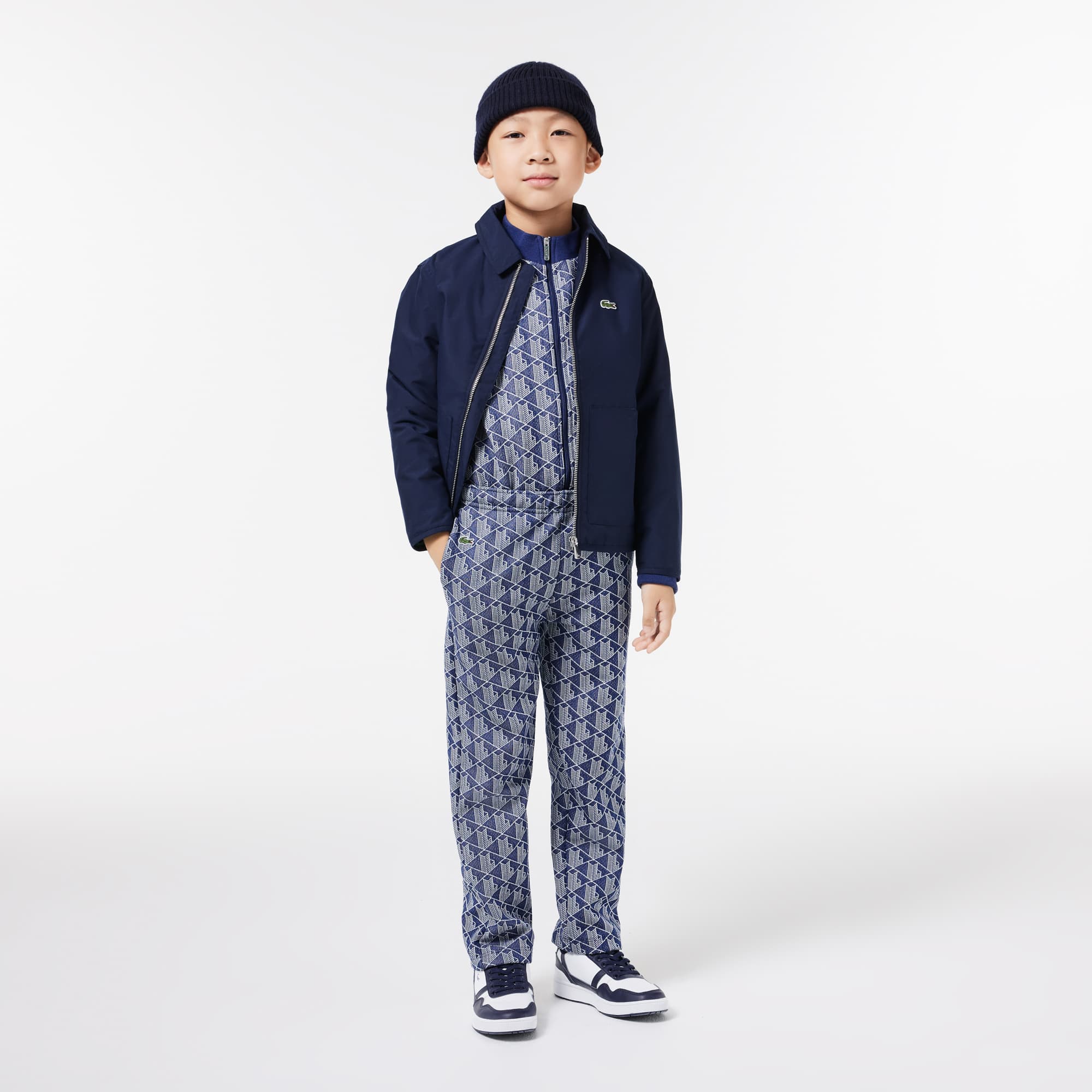 Pantalon de survêtement avec motifs monogrammes Pantalons & Shorts - Bleu - Lacoste - Enfant