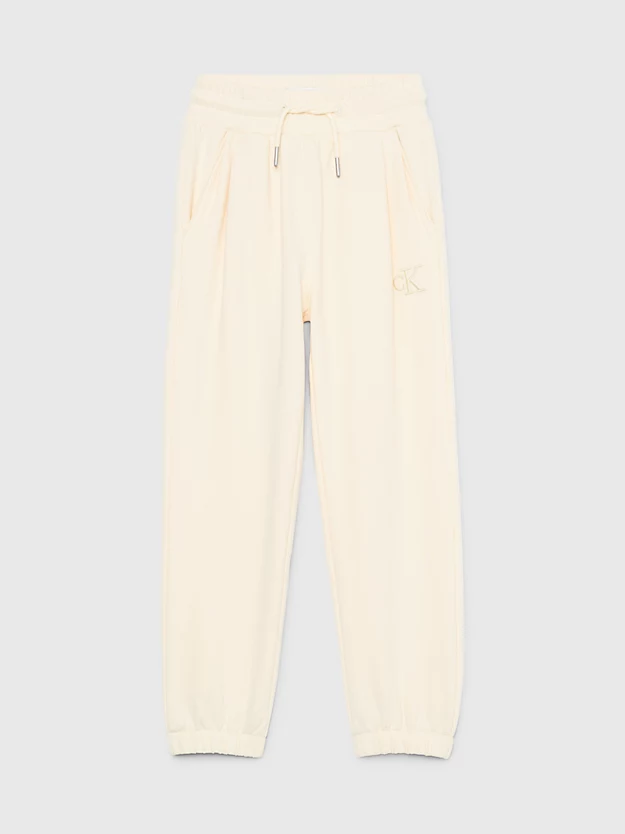 Calça de moletom macia com pregas e modelagem relaxada.