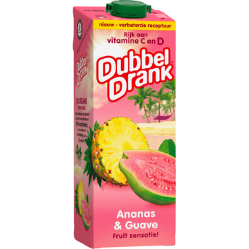 DubbelDrank Ananas & Guave met Sinaasappel en Appel 1 L