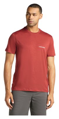T-shirt Technique Icebreaker Merino 150 Tech Lite IB Wordmark Marron