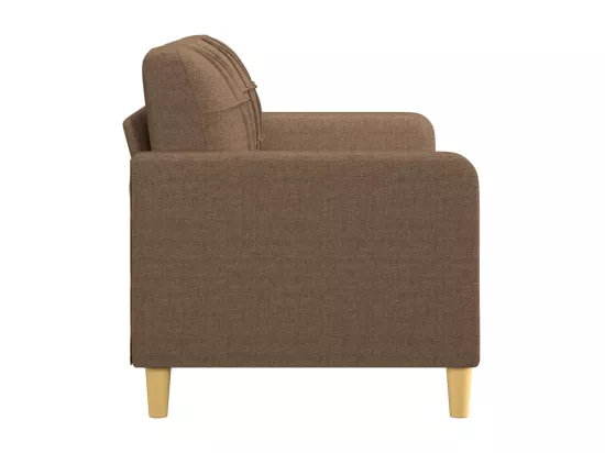 Canapé à 2 places Marron 140 cm Tissu