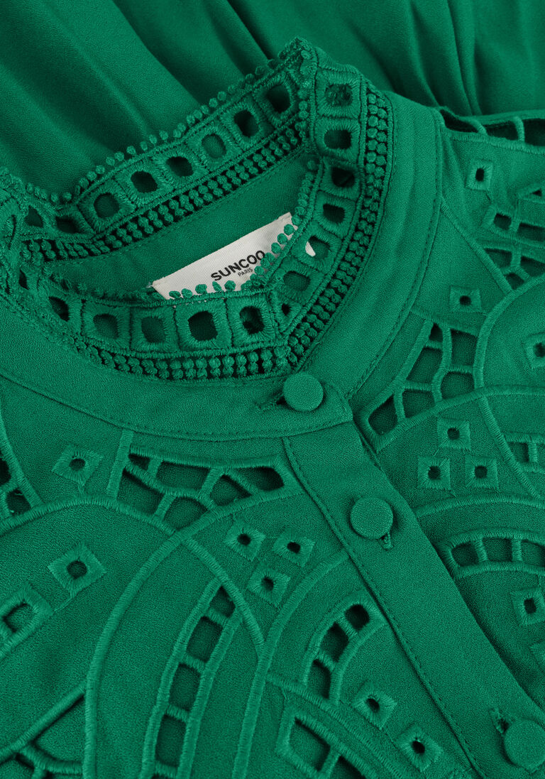 SUNCOO groene suncoo mini jurk chaya