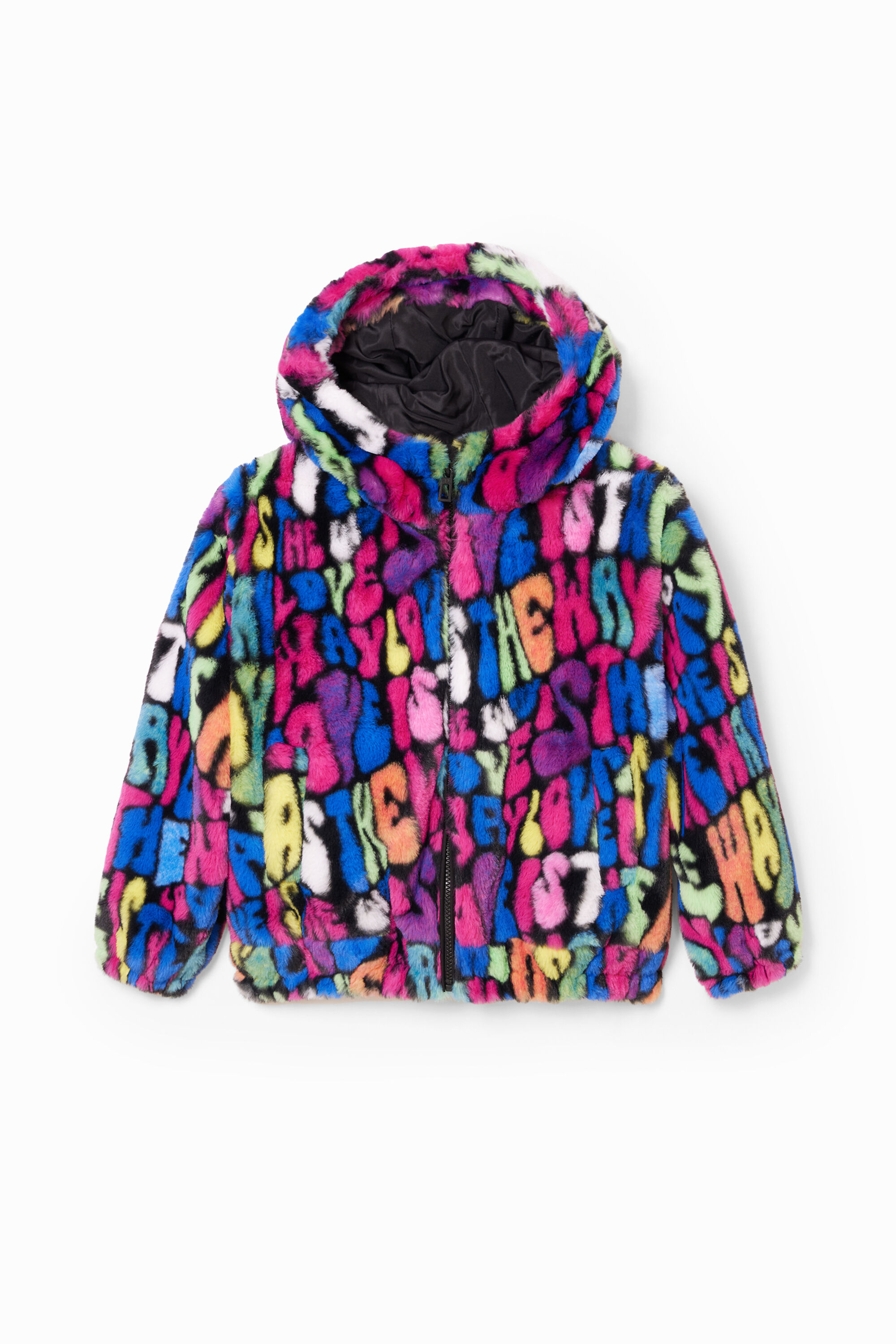 Jaqueta com efeito de cabelo multicolorido