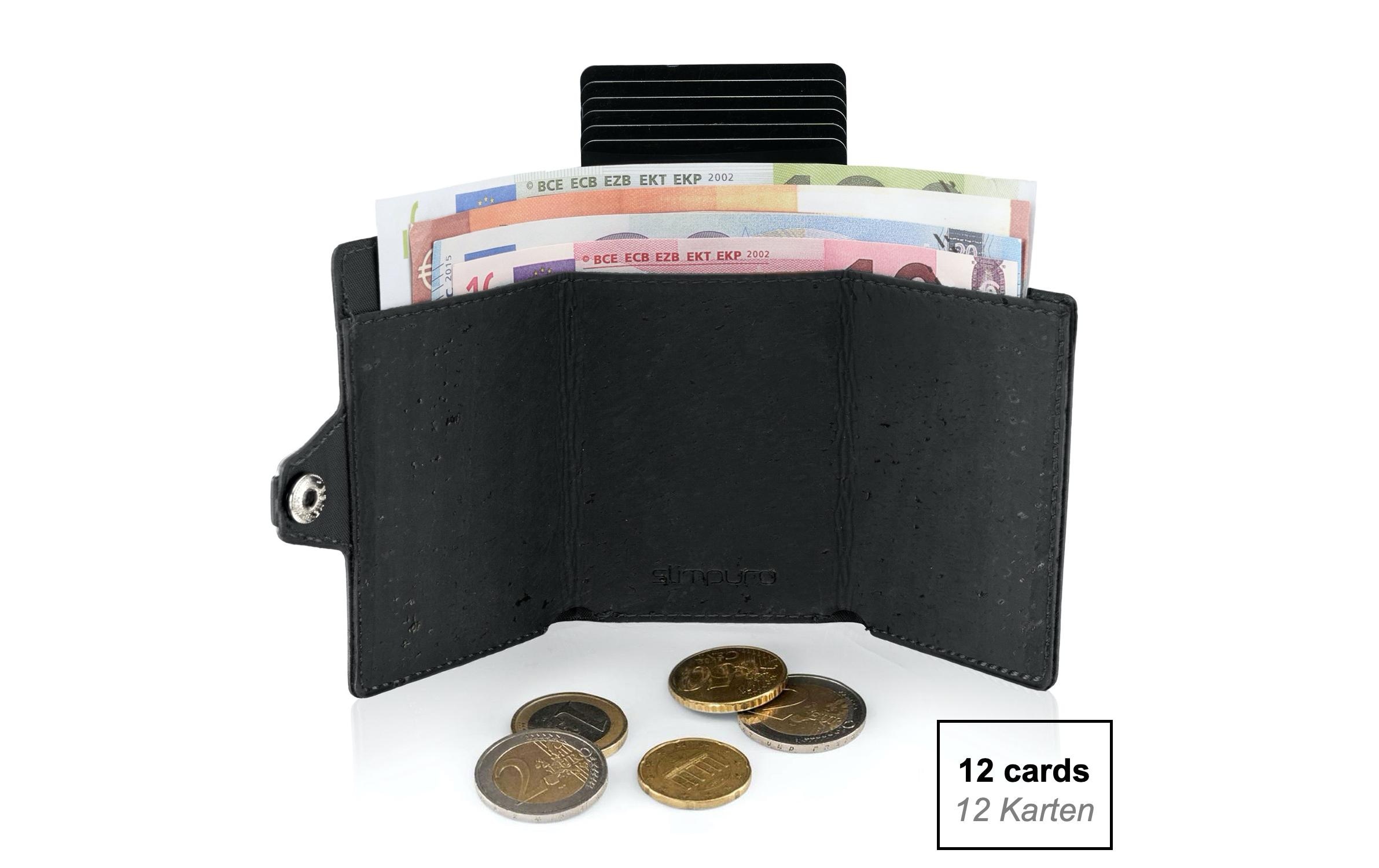 Geldbörse »ZNAP Slim Wallet Kork Black, 12er«
