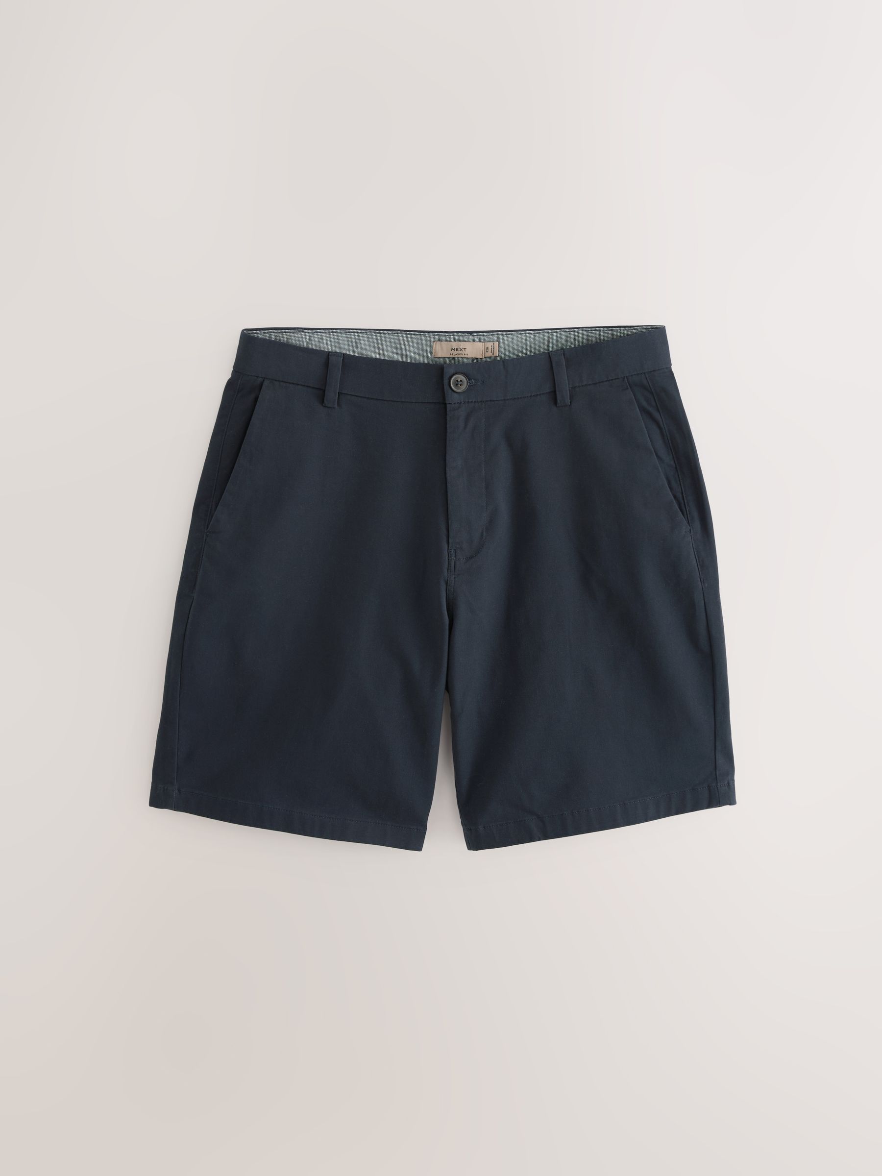 Marineblauw/antraciet - Ruimvallende pasvorm. - Set van 2 chinoshorts met stretch