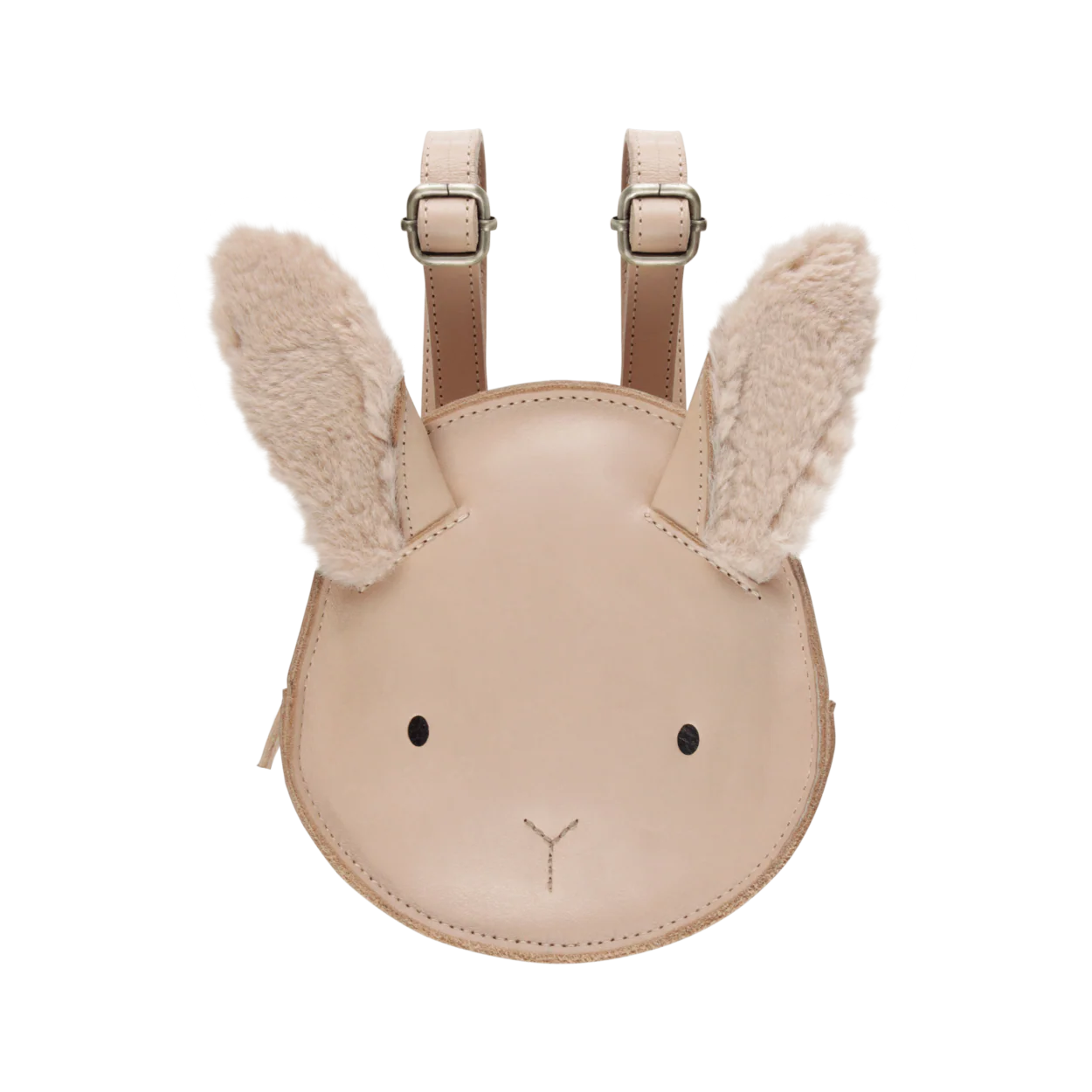 Kapi Exclusive Backpack | Fluffy Bunny | Light Rust Leather