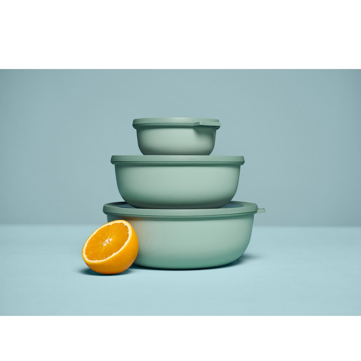 Mepal Cirqula low Bowl set 3 pcs Nordic sage