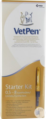 VetPen Starter Kit 0,5-8 Unités Style Automatique Injecteur D'Insuline Usage Vétérinaire 1 Set
