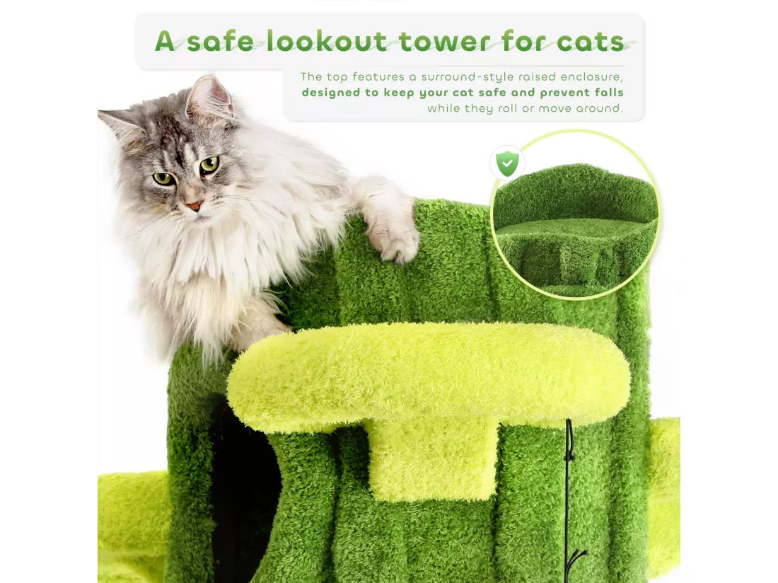 Cadre d'escalade pour chat en bois, vert