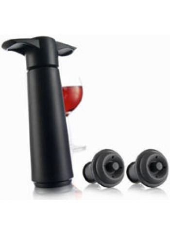 Pompe à Vide Noire + 2 Bouchons Vacuvin - Vacuvin