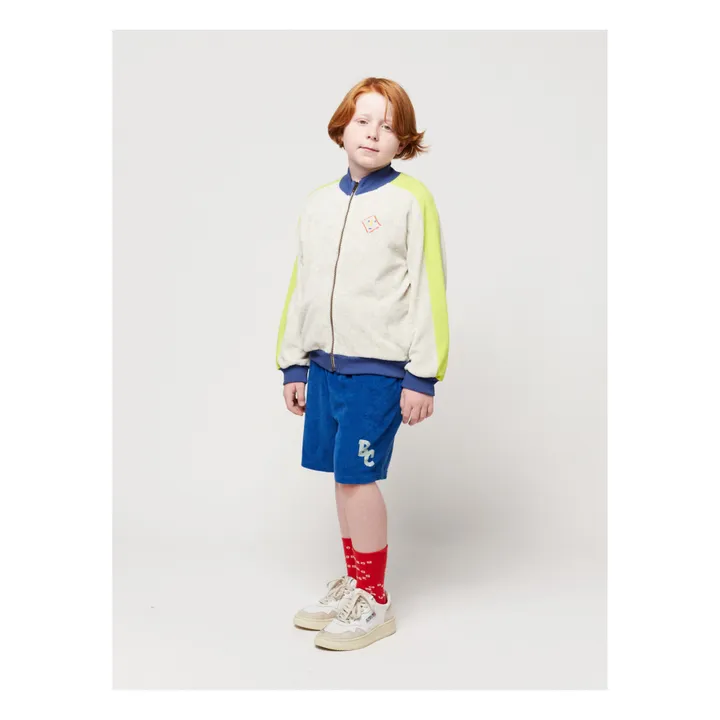 Bobo Choses Sweat Zippé Coton Bio Eponge Shadow | Gris