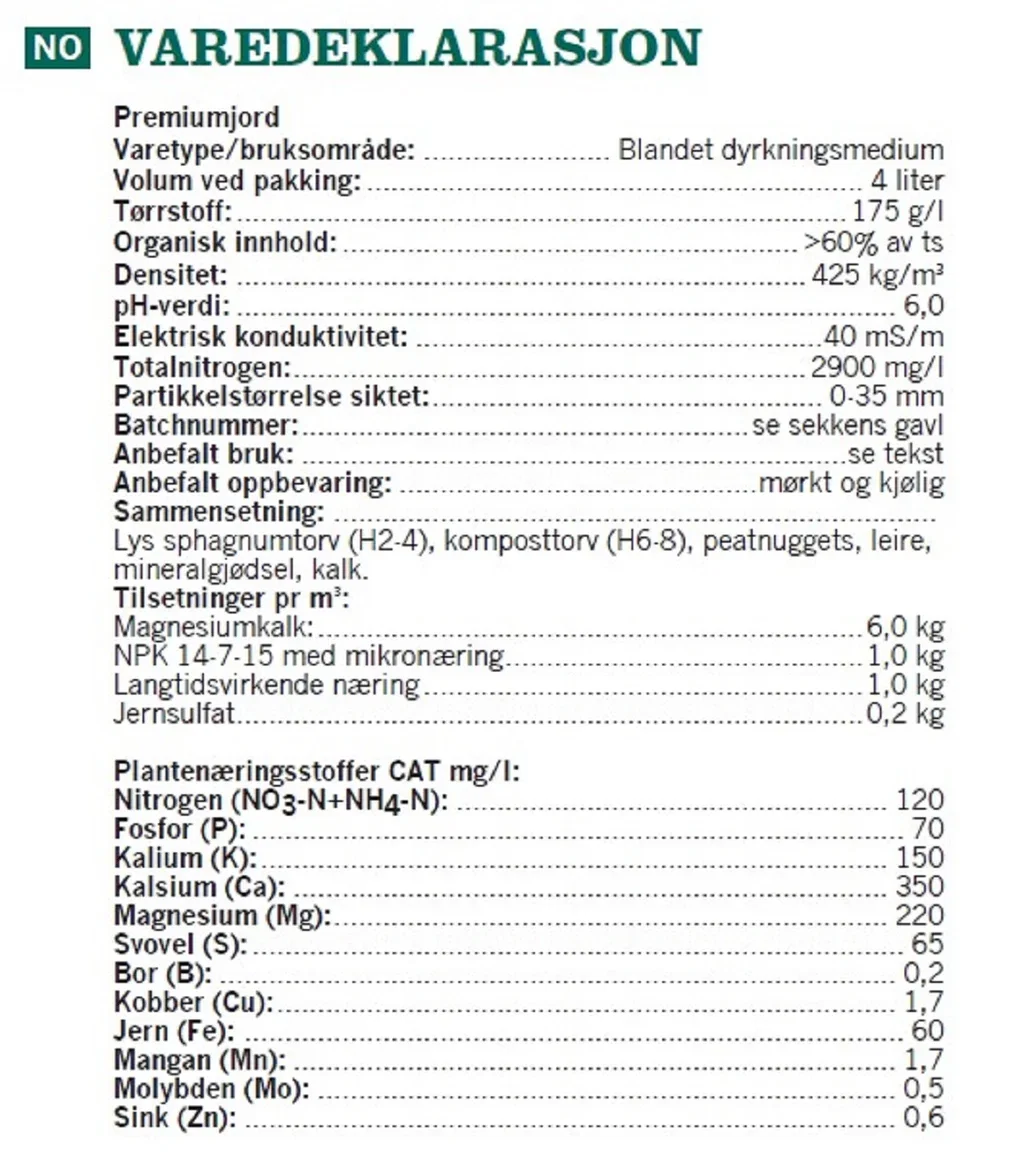 Premiumjord 4 L