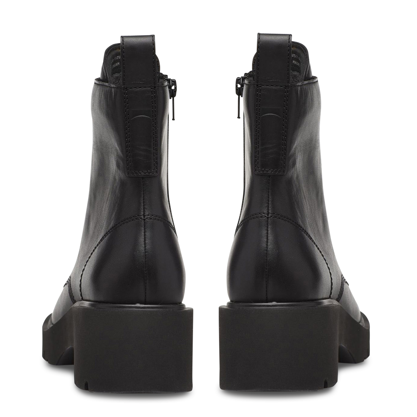 MILAH - Bottines à lacets en cuir | Noir