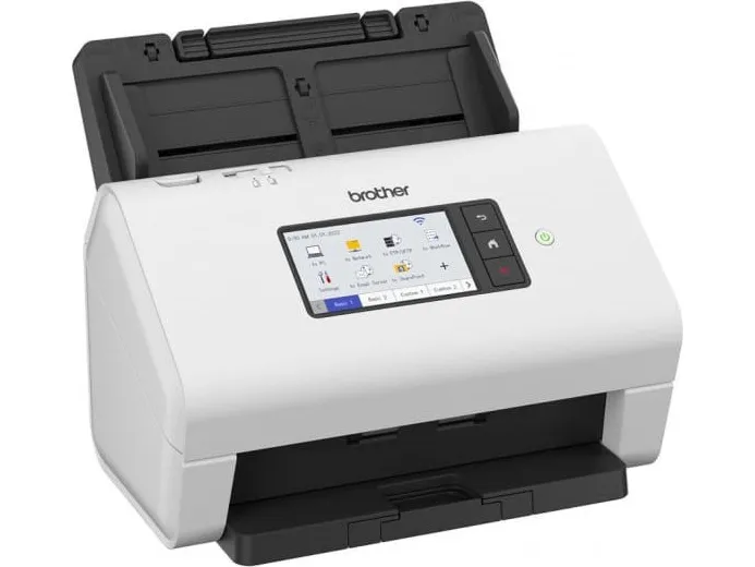 Brother ADS-4900W - Dokumentscanner - Dual CIS - Duplex - A4 - 600 dpi x 600 dpi - op til 60 ppm (mono) / op til 60 ppm (farve) - ADF (100 ark) - op til 9000 scanninger pr. dag - USB 3.0, LAN, Wi-Fi(n), USB 2.0 (Host)