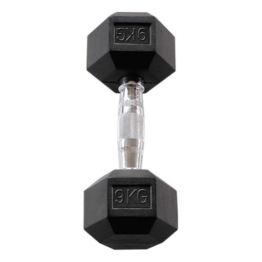 Halteres hexagonais de 9 kg (par)