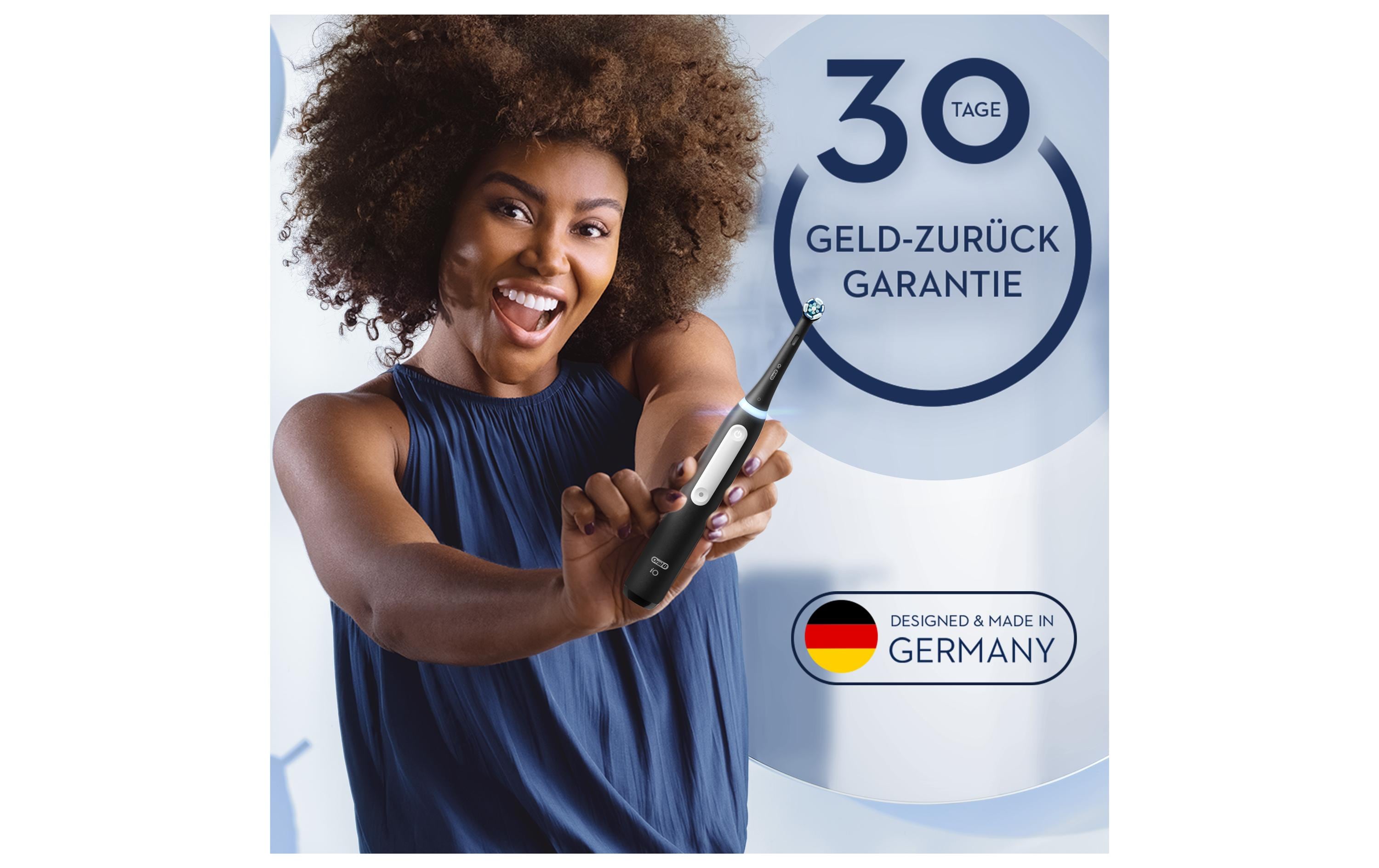 Rotationszahnbürste iO Series 3n Matt BlackElektrische Zahnbürste mit rundem Bürstenkopf