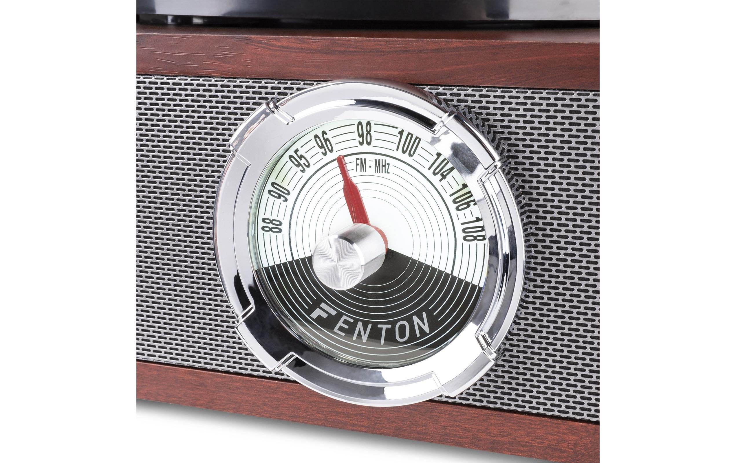 Plattenspieler mit Bluetooth RP180 Dunkelbraun<br>Plattenspieler mit Bluetooth-Empfänger, CD-Spieler und FM-Radio