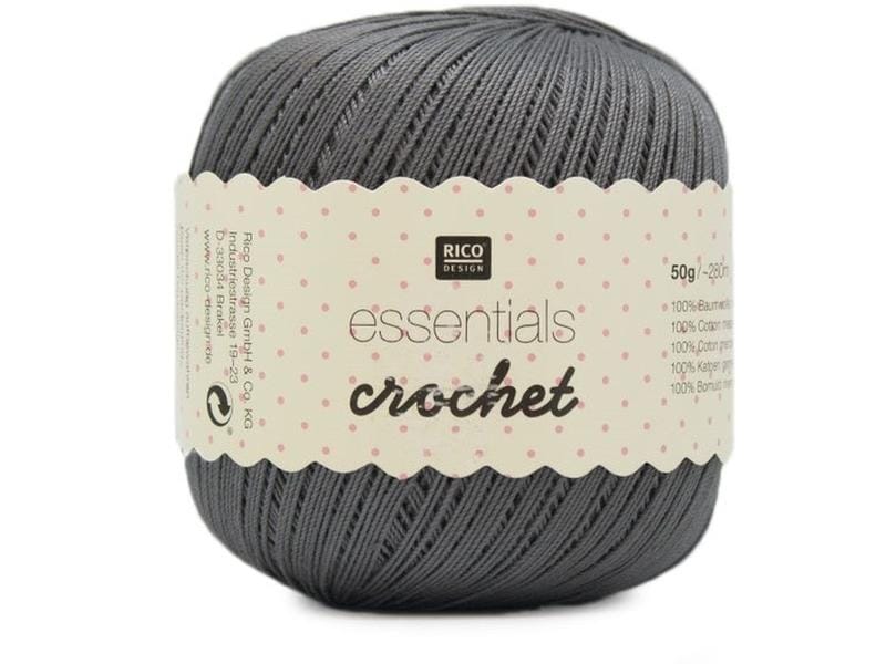Rico Design Häkel- und Strickgarn Essentials Crochet 50 g, Häkelgarn für kreative Projekte
