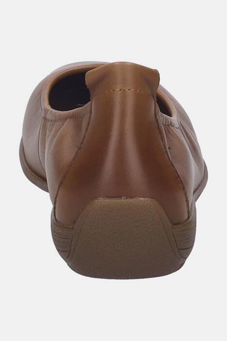 Josef Seibel Leder-Ballerinas, Lederfutter, Weite G, cognac