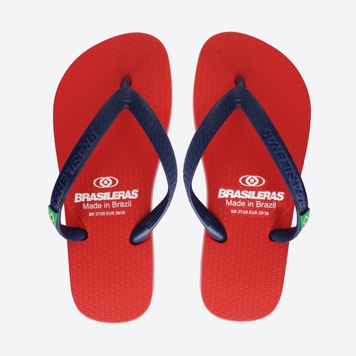 Chinelo de praia brasileiro, modelo clássico infantil, fabricado no Brasil.