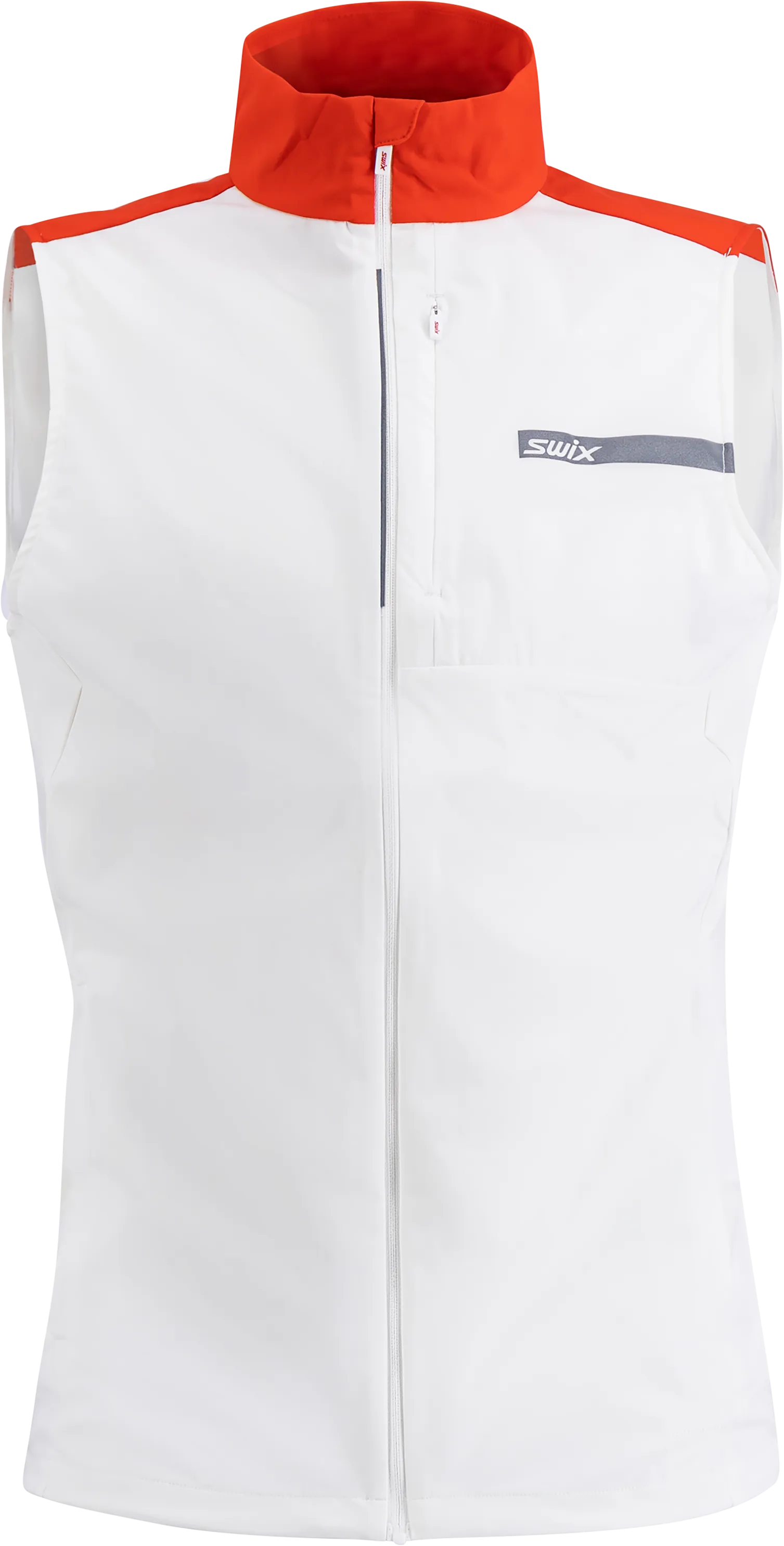 Swix Men's Roadline Wind Vest Bright White/Fiery Red
